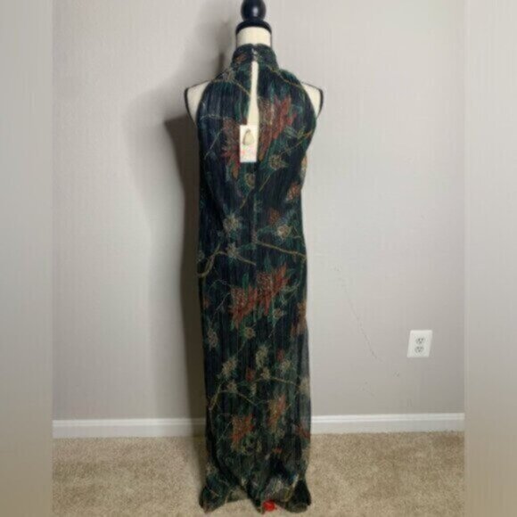 NWT Johnny Was Evelina Metallic Floral-Print Maxi Dress - Picture 10 of 15